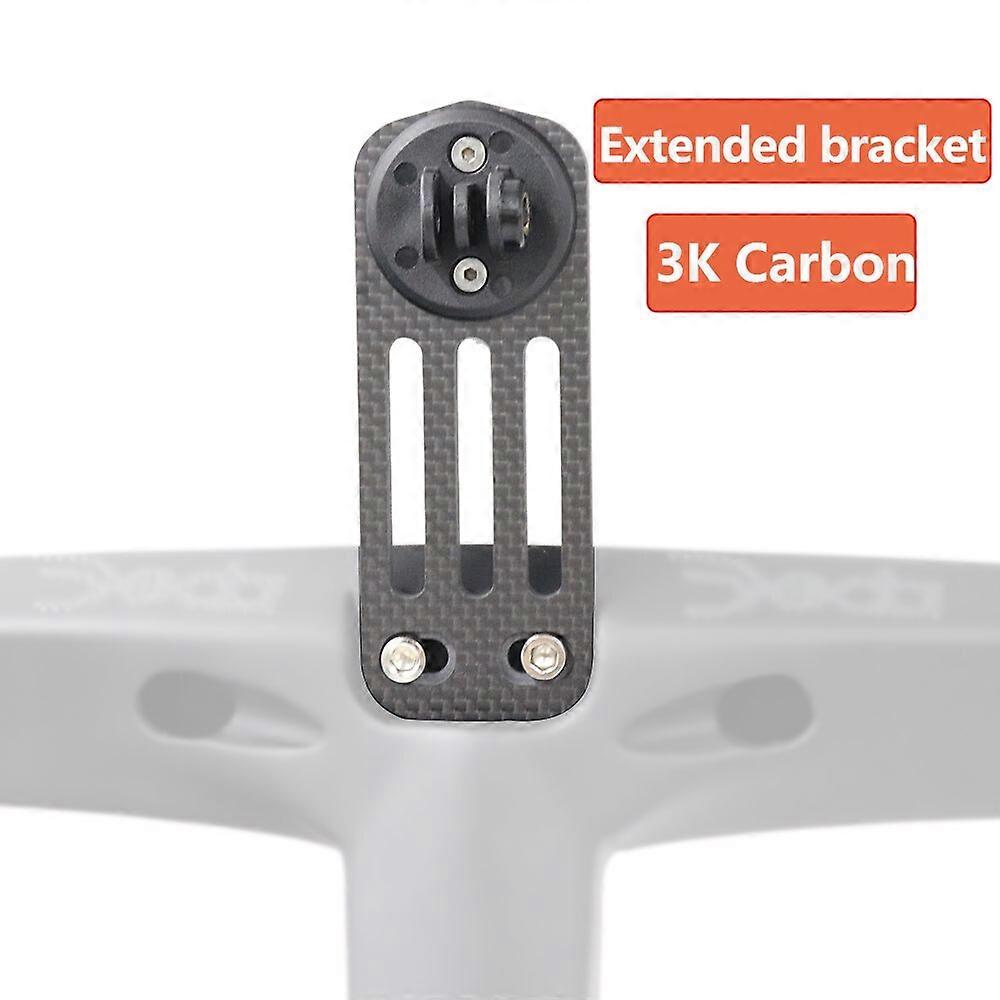 Kocevlo Full carbon fiber Garmin Bicycle Handlebar Extension Computer Support Holder+GoPro Motion Camera Bracket+Lamp Holder