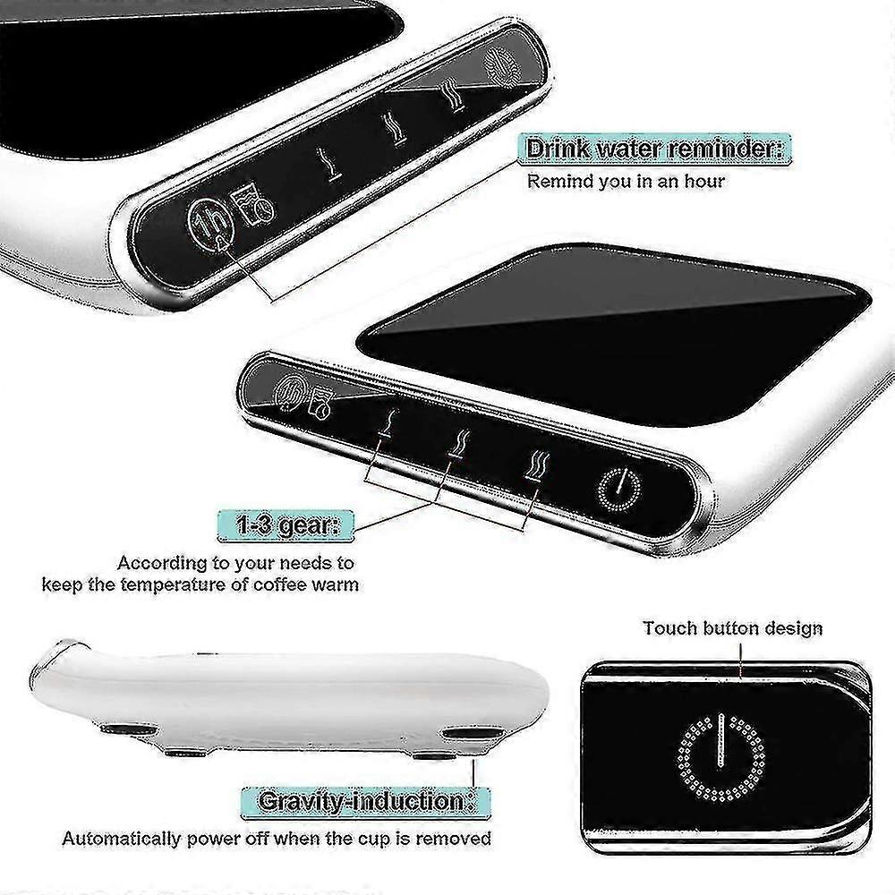 Coffee Cup Warmer For Desk 3-gears Adjustable Temperature
