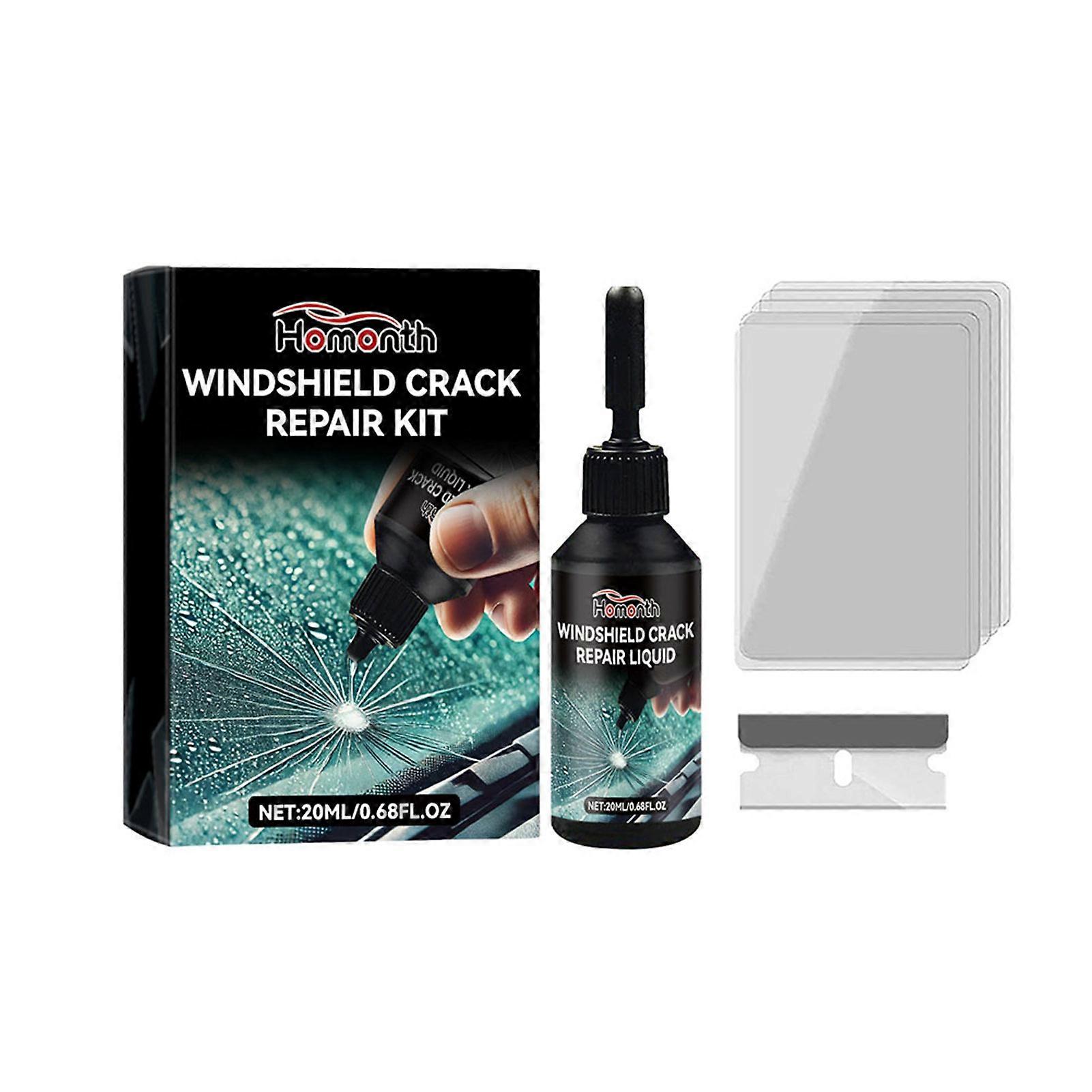 Windshield Cracks Repair Kit for Car Quick Lasting Glass Repair Fluids for Fixing Star-Shaped Cracks