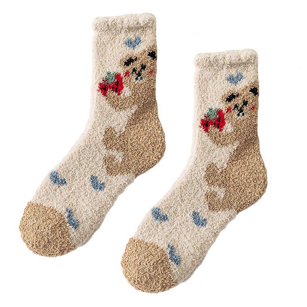 Korall sammet damer strumpor vinter korall sammet strumpor