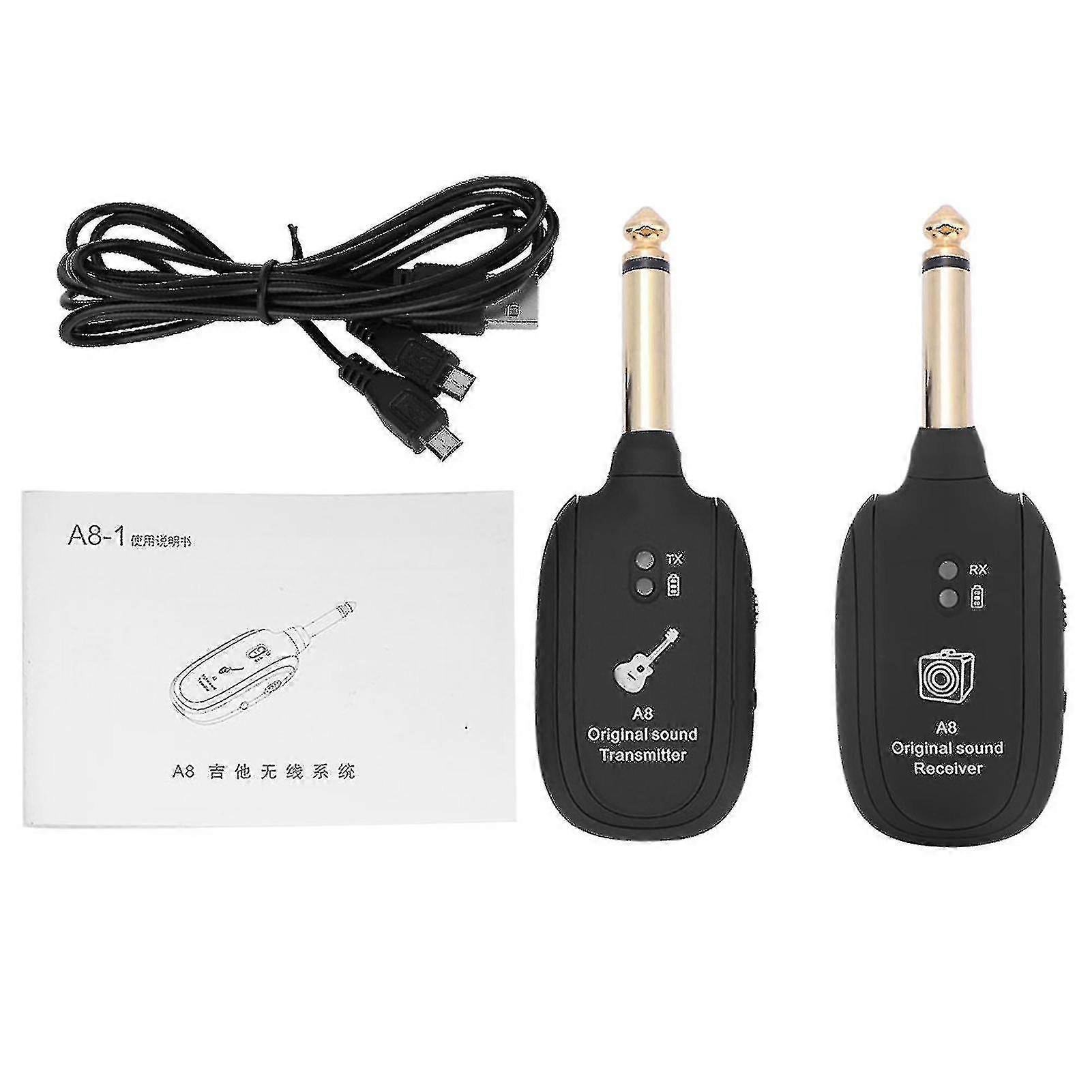 Wireless Audio Transmission Set With Receiver Transmitter For Electric Guitar Bass Violin Tw
