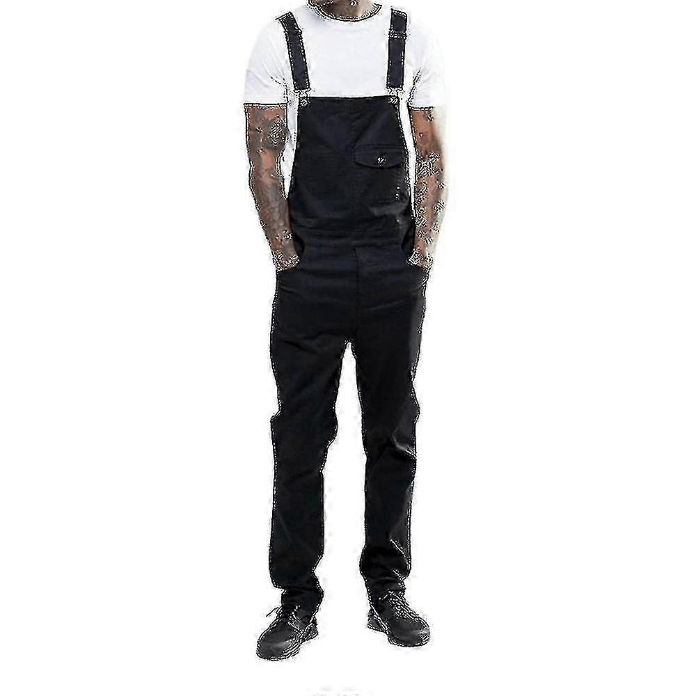 Erkekler Slim Fit Denim Tulum Önlük Romper Casual Tulumlar Dungarees