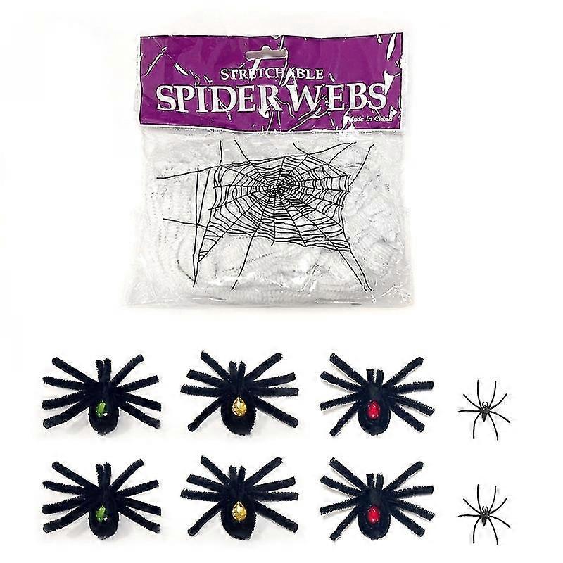 Halloween Spiders Web i Spiders Zestaw Dekoracji do użytku wewnątrz i na zewnątrz