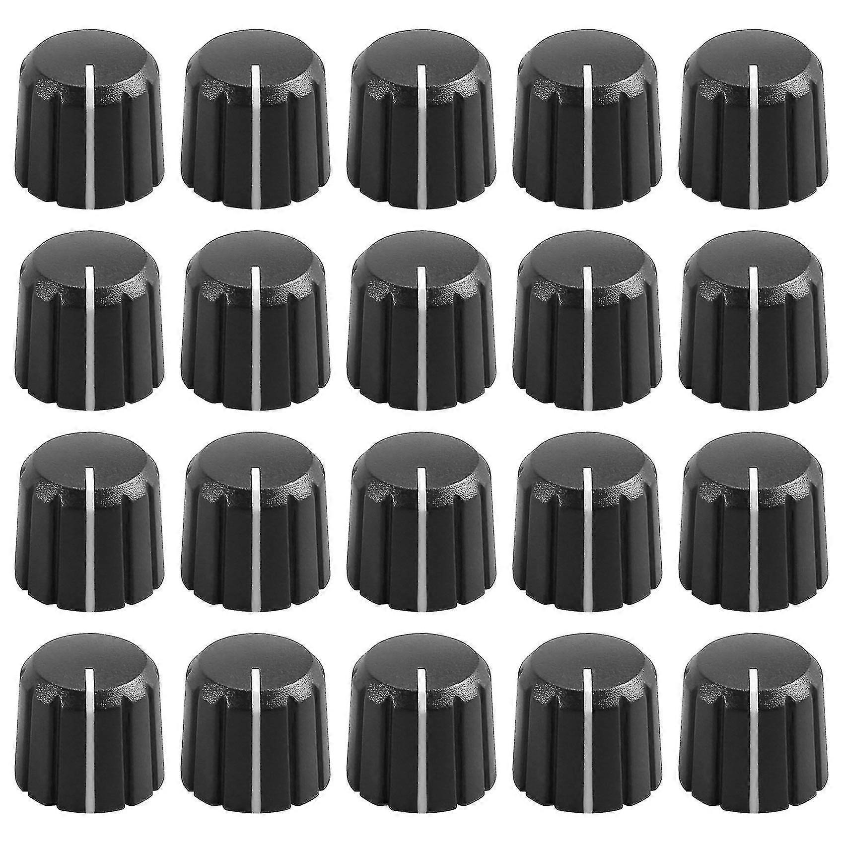 20 个 15x13.5mm 塑料电位器旋钮,用于 6mm 直径 D 型轴吉他音量旋钮。