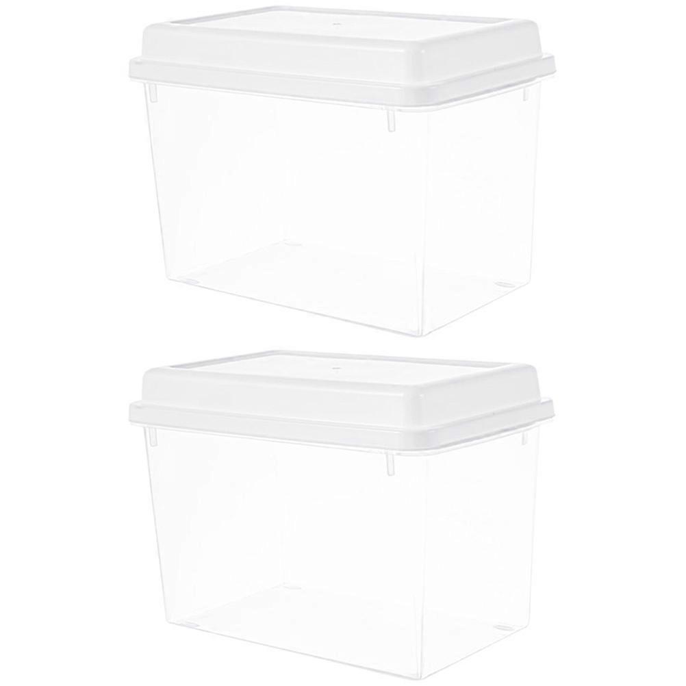 2pcs Reusable Bread Container Bread Storage Bin Clear Bread Box Toast Storage Organizer