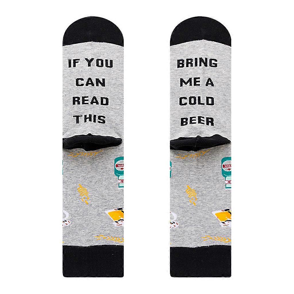  Novelty Funny Saying Crew Socks If You Can Read This Martini Whisky Stockings
