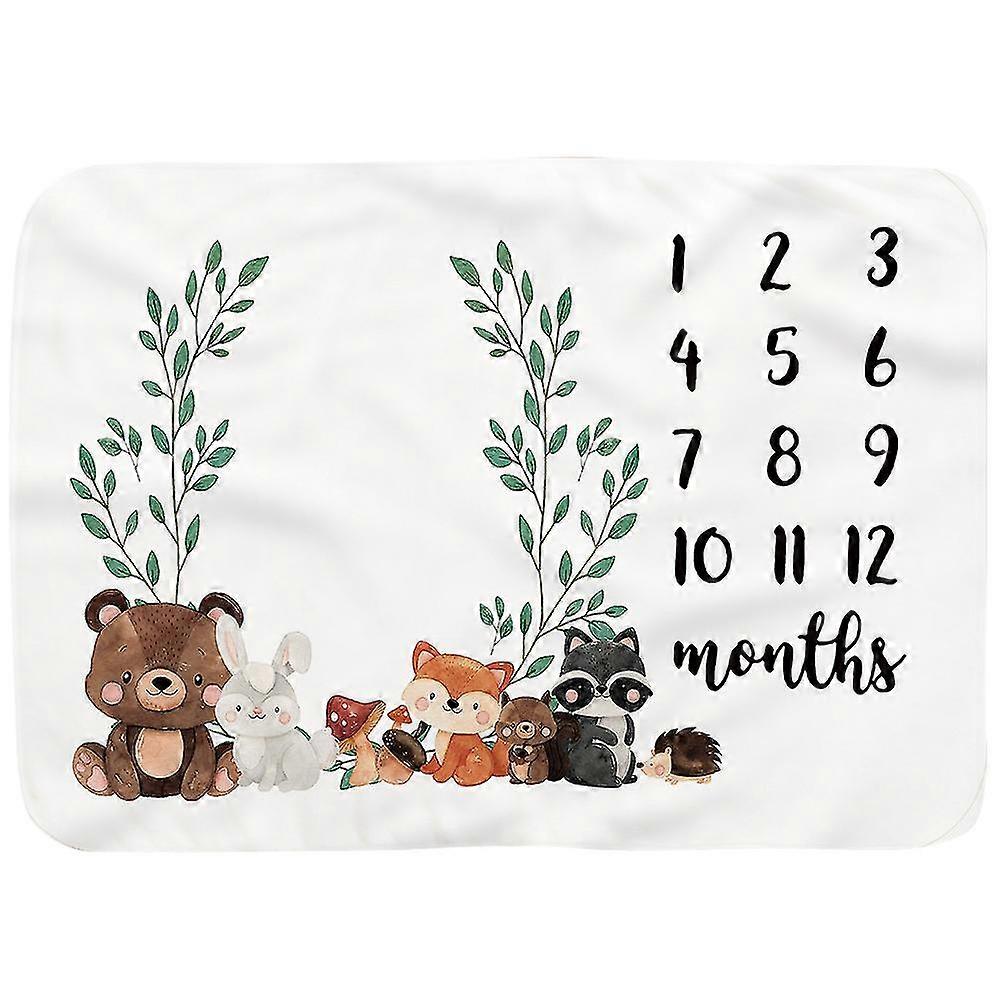 طفل الشهرية معلم الفانيلا بطانية حديثي الولادة صورة حصيرة خلفية التصوير الفوتوغرافي