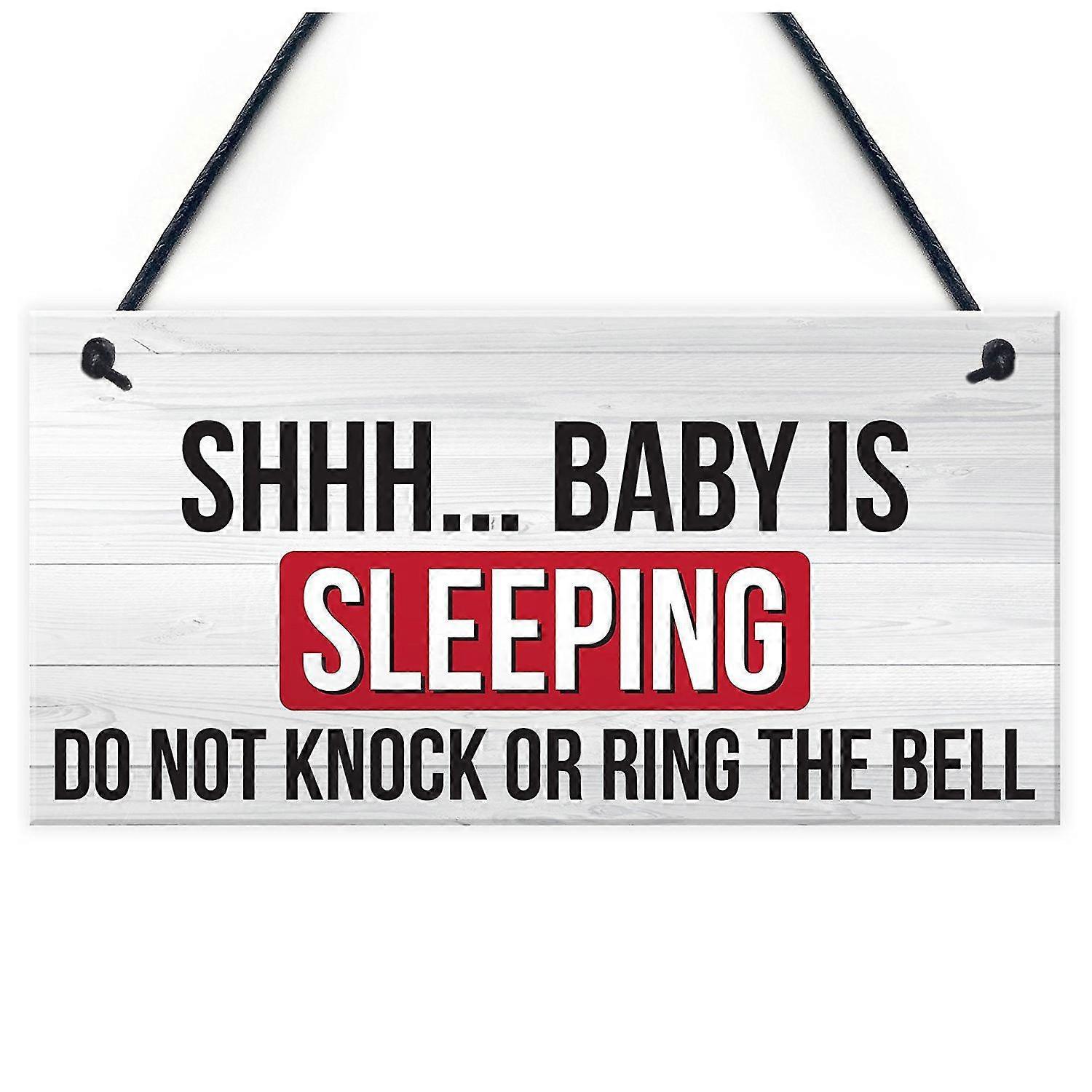 Shh.. Baby Is Sleeping Do Not Disturb Nursery Hanging Plaque Baby Door Cot Sign
