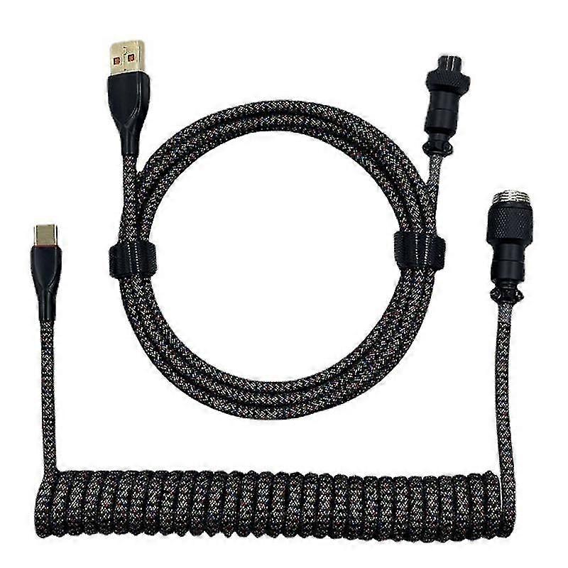 Mechanical Keyboard Cable Aviation Plug-in Cable Spring Cable