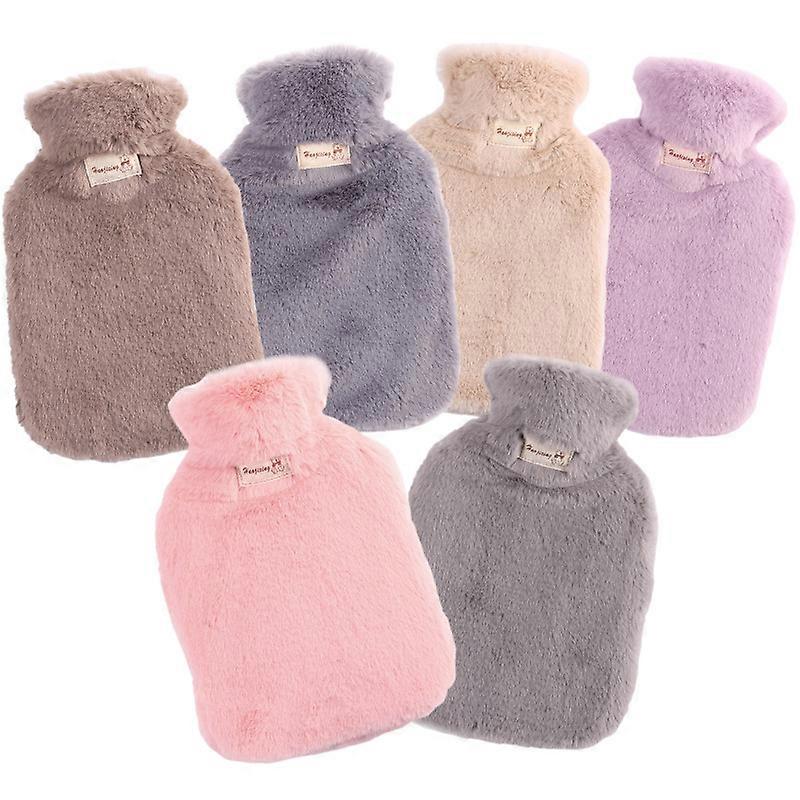 Furry hot water bottle 1000ml/2000ml Keep Warm Soft Portable 7 Color