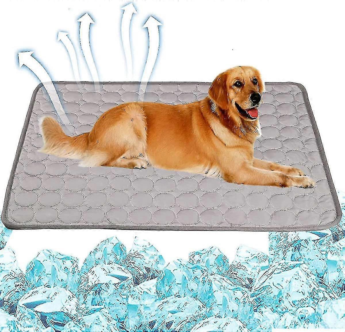 hmwy-dog cooling mat sleeping cooling pad washable ice silk cool blanket for kennel sofa bed