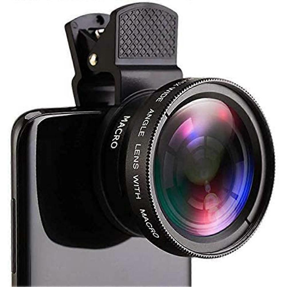 Fish Eye Phone Lens, 0.45X Phone with HD Camera Lens Macro Clip Lens Wide Angle Lens Lens for Mobil