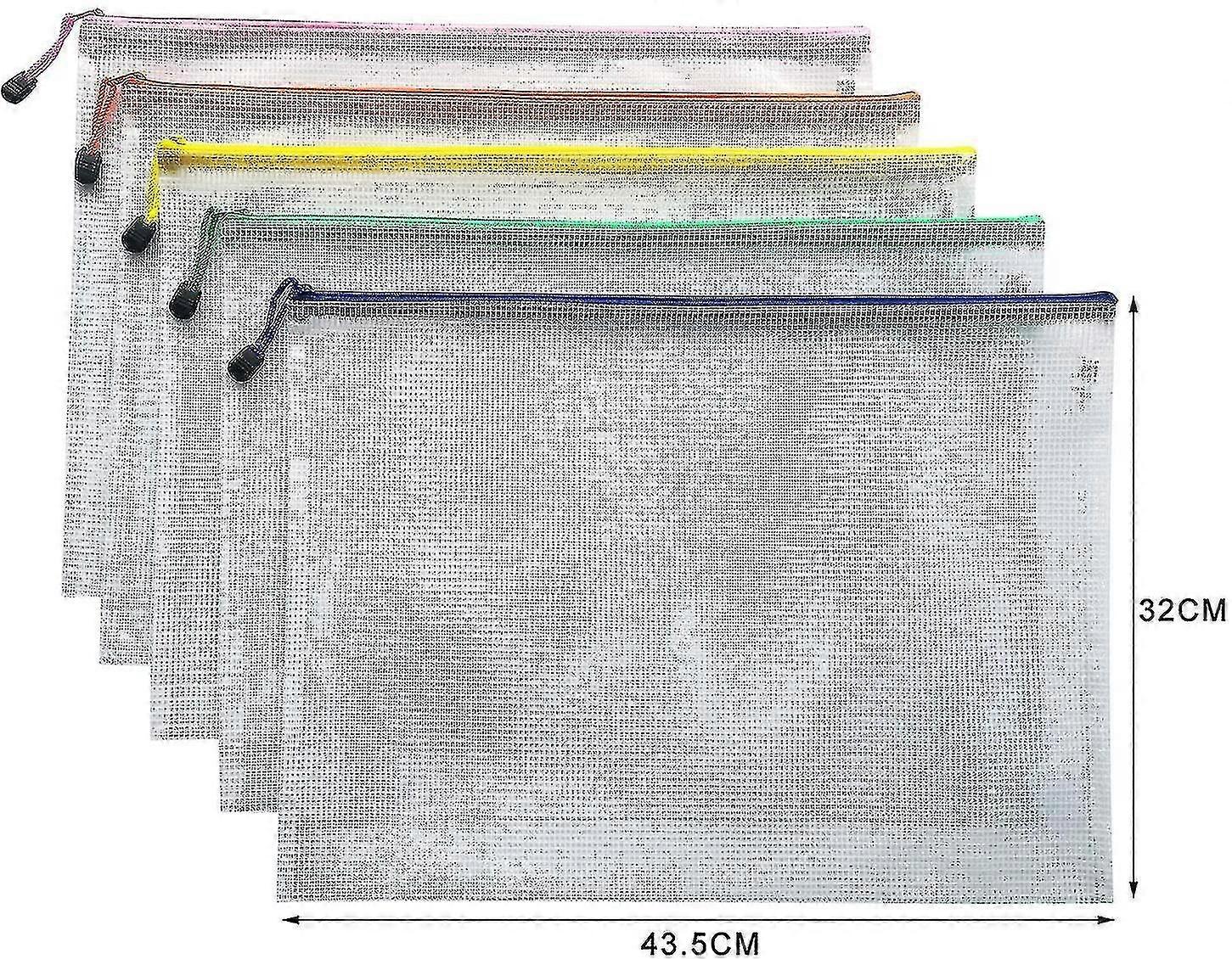 A3 Document Folder File Zipper Bags Plastic Wallets Folder (a3-10pcs)