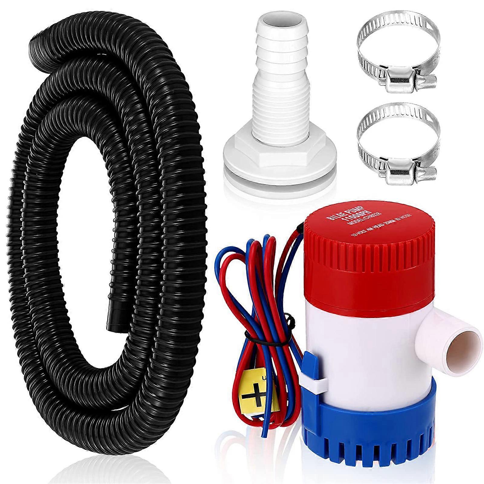 Bilge Pump Plumbing Hose Kit Easy Installation Sturdy Hose Clamp for Cistern Replenishment Sewage Sampling