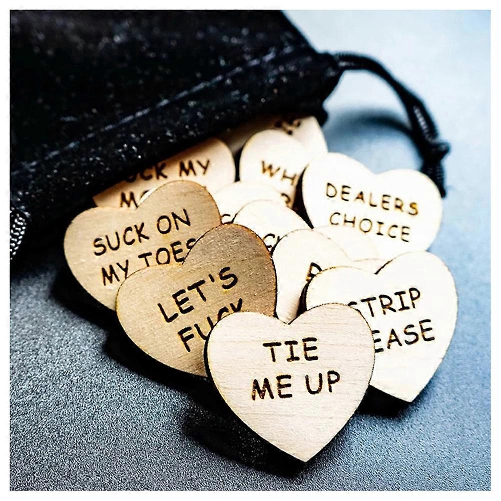 Wooden Dating Event Tokens Romantic Entertainment Activity Tokens for Couple Dating Night