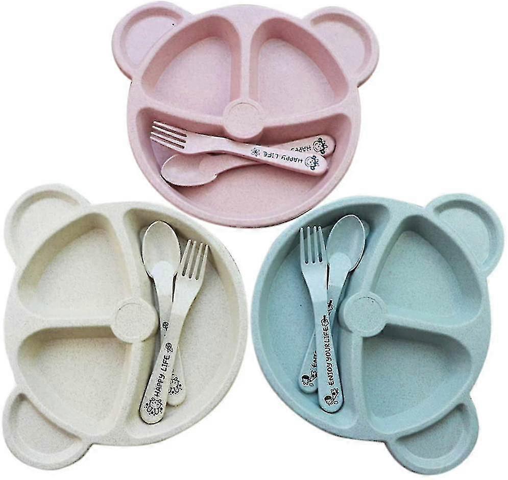 3-piece Children's Tableware Set, Children's Plate Divided Set