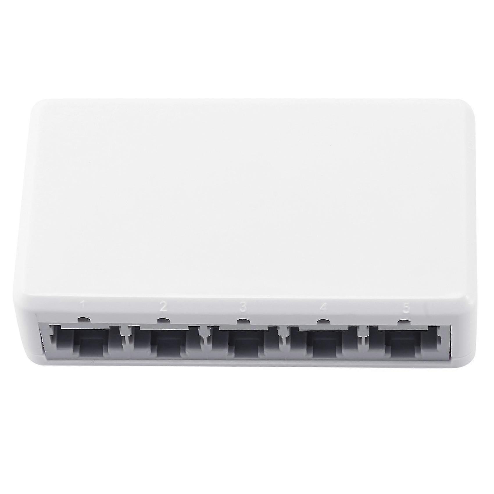 Ethernet Internet Splitter Hub Network Switch Computer 5 Ports 10/100mbps Eu Plug
