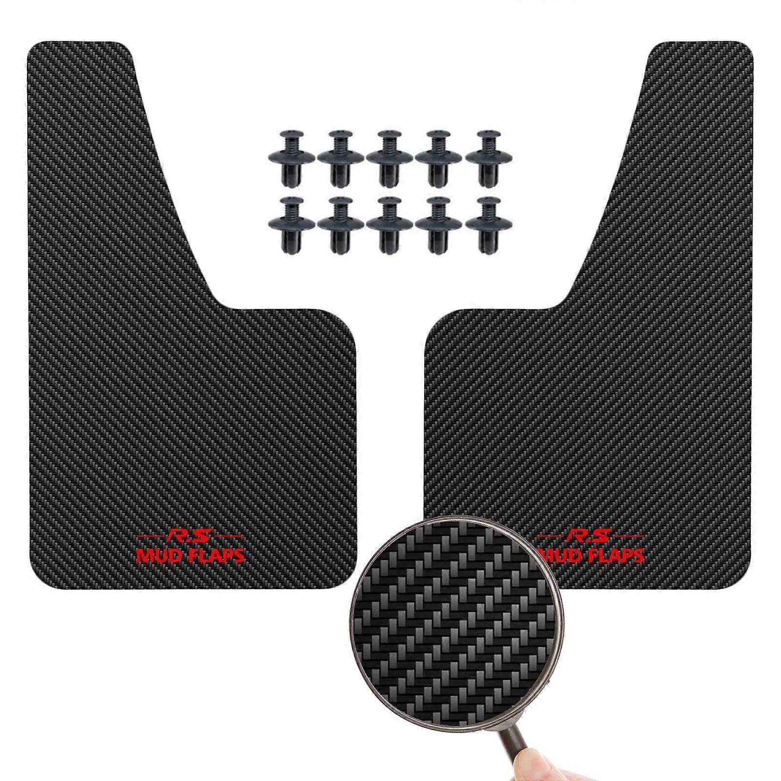Zestaw samochodowy Auto Splash Guards Chlapacze Efekt włókna węglowego Formowane błotniki Osłona błotnika Akcesoria przednie tylne Van SUV CZERWONY