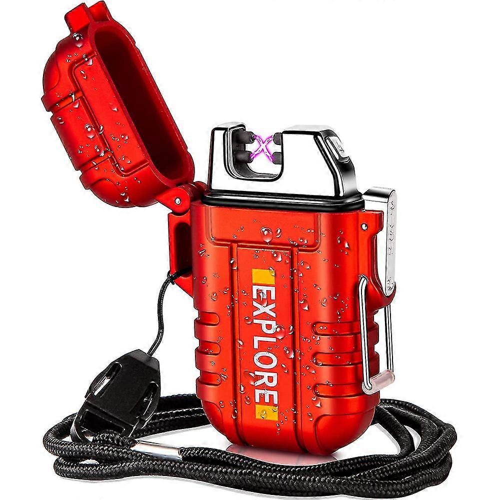 Su geçirmez çakmak Açık Rüzgar geçirmez çakmak Çift Arklı Çakmak Elektrikli çakmak Usb Şarj edilebilir-alevsiz-plazma serin çakmak kamp için yürüyüş Adv
