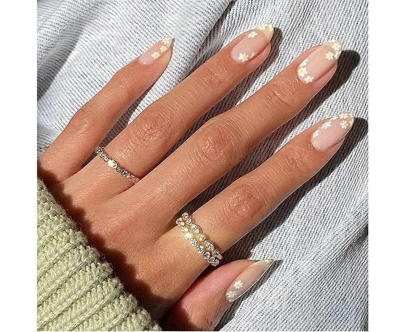 A set of 24pcs broken flower small fresh wear manicure-JP1120+ with 1 set of about 24 stickers