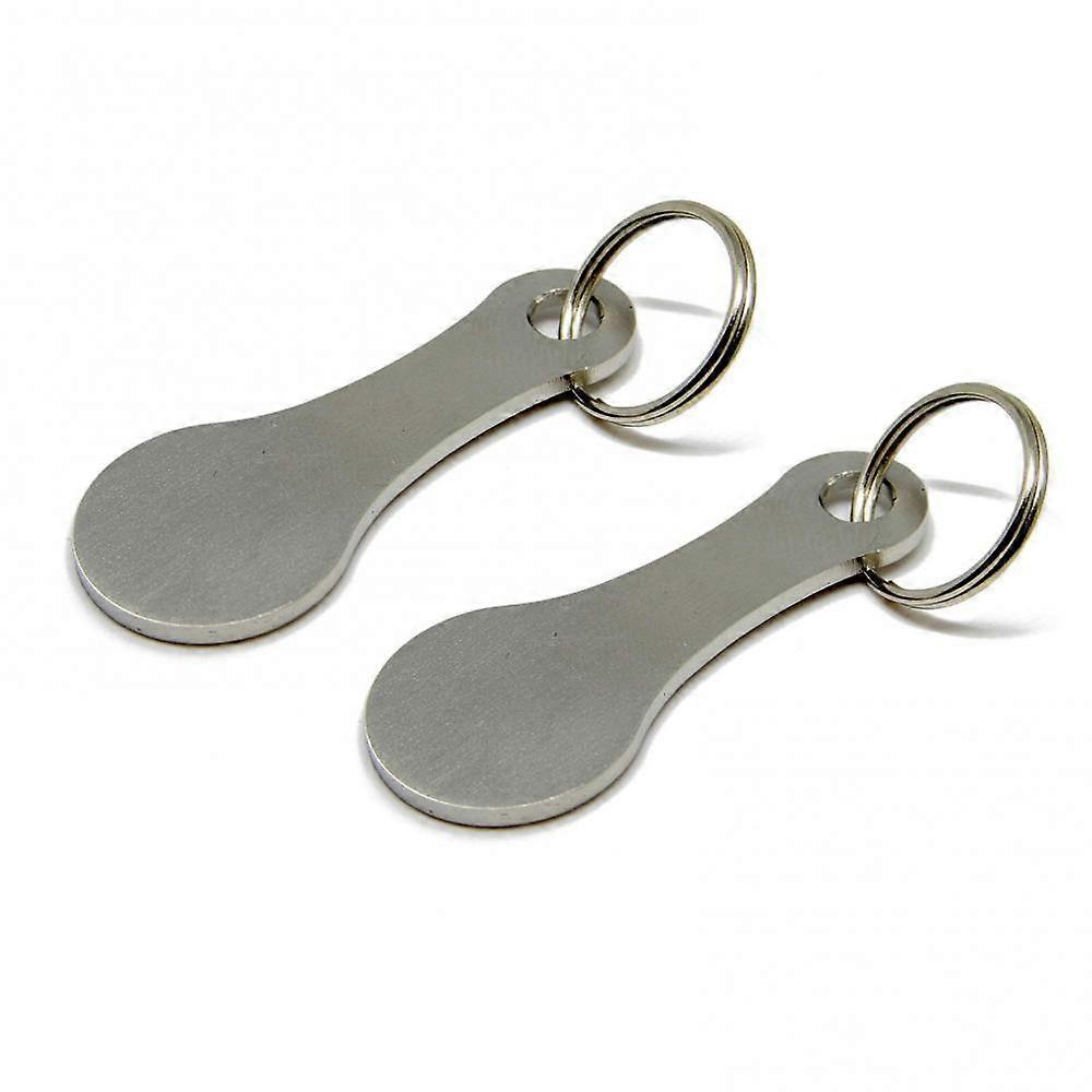 2PCS Shopping Cart Token Key Keychain Recycled Key Ring Decor Keyring Hook Coin Holder Keychain