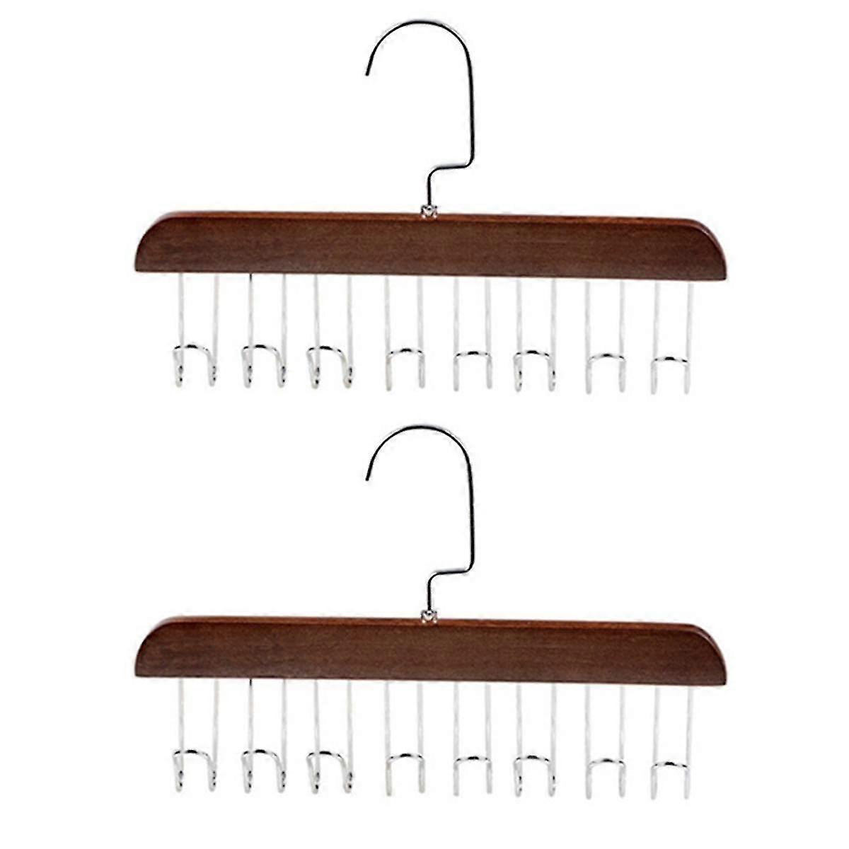Multi-hook træ tørklæde bøjle pladsbesparende bøjle Hjem garderobe bøjle organisator undertøj opbevaringsstativ retro farve