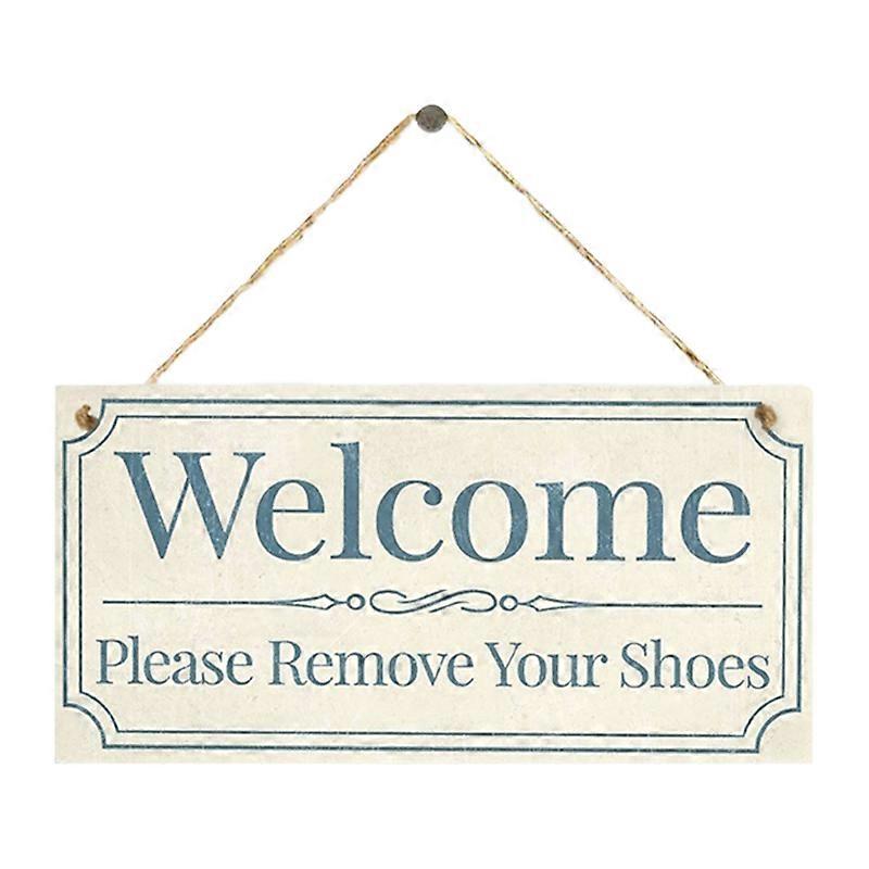 Wooden Plaques Welcome Print Smooth Surface Fashionable Front Door Hanging Welcome Plaque for Home KAESI