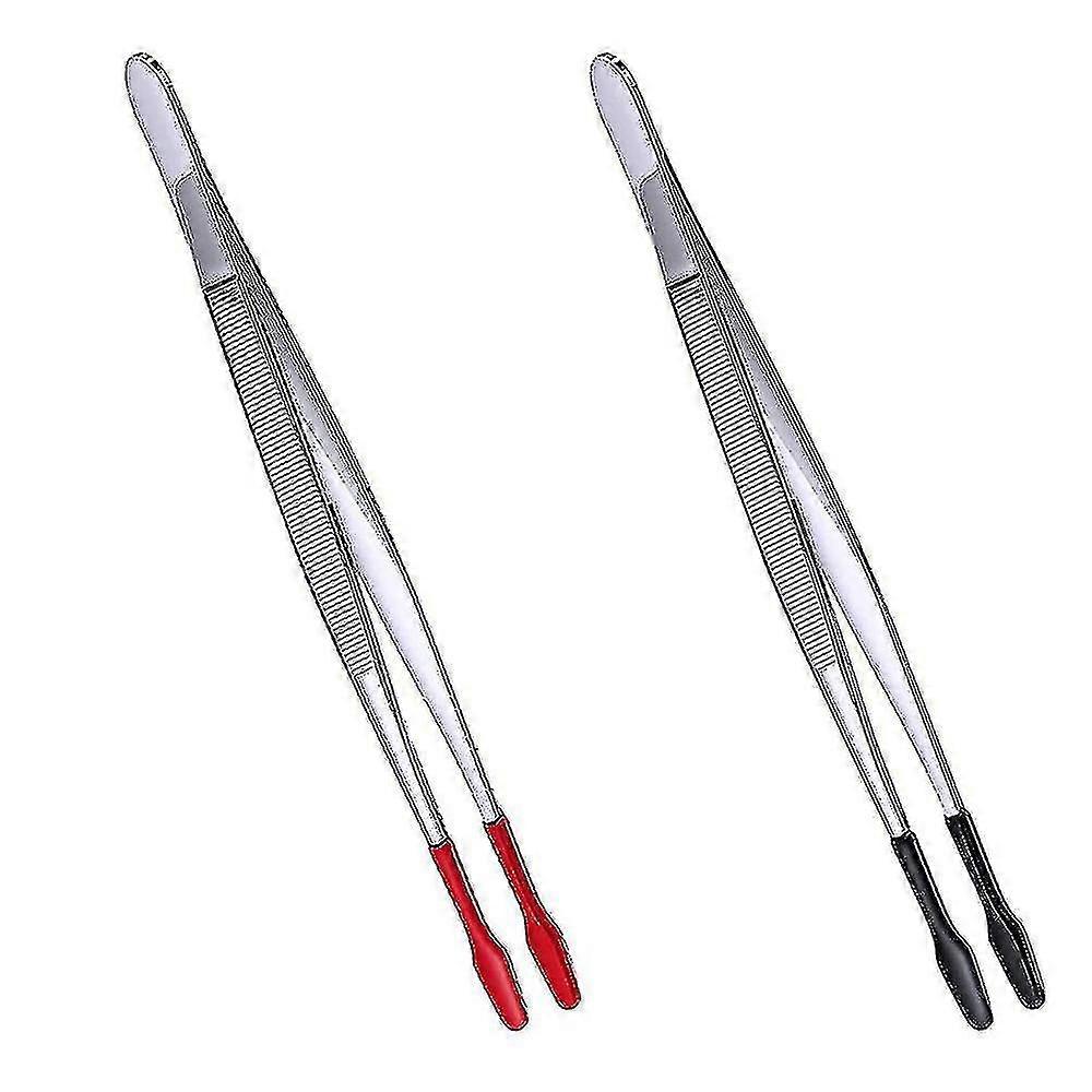 Two Rubber Handled Tweezers, Soft Handled Tweezers, Pvc Coating