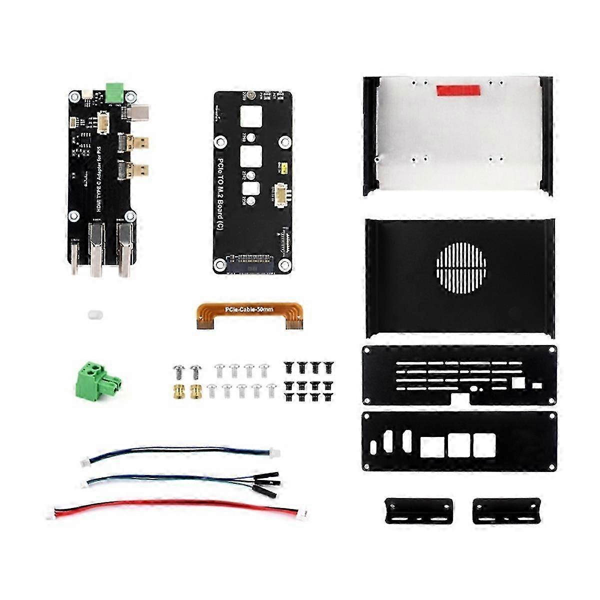 Multifunktionales Mini-Computer-Kit für 5, Gehäuse aus Aluminiumlegierung für Pcie-Adapter C