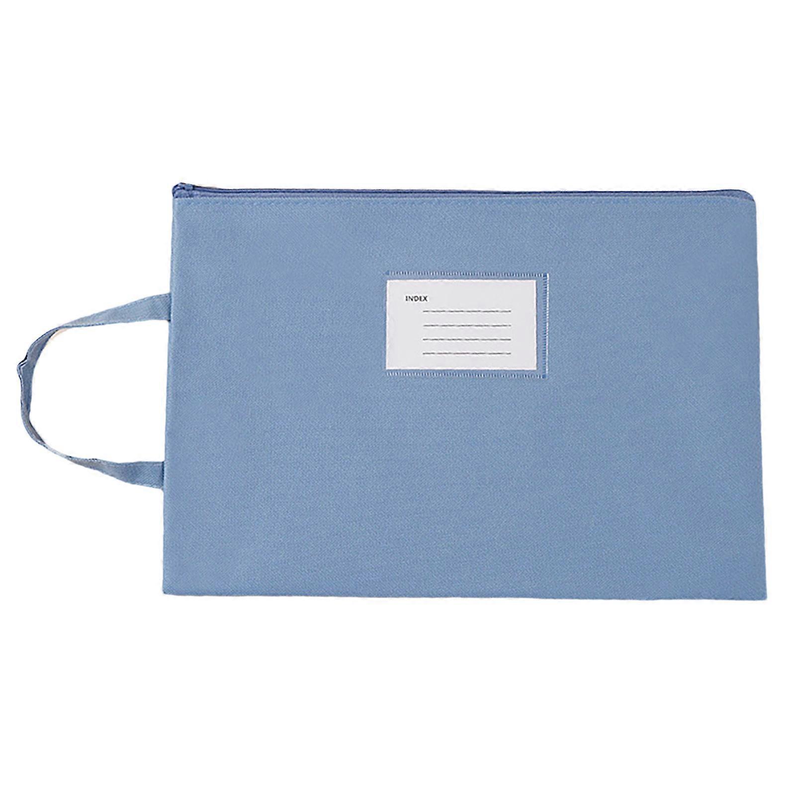 Portable File Holder with Lanyard Zipper Closure Waterproof Multipurpose Work File Holder Document Organizer Office Supplies
