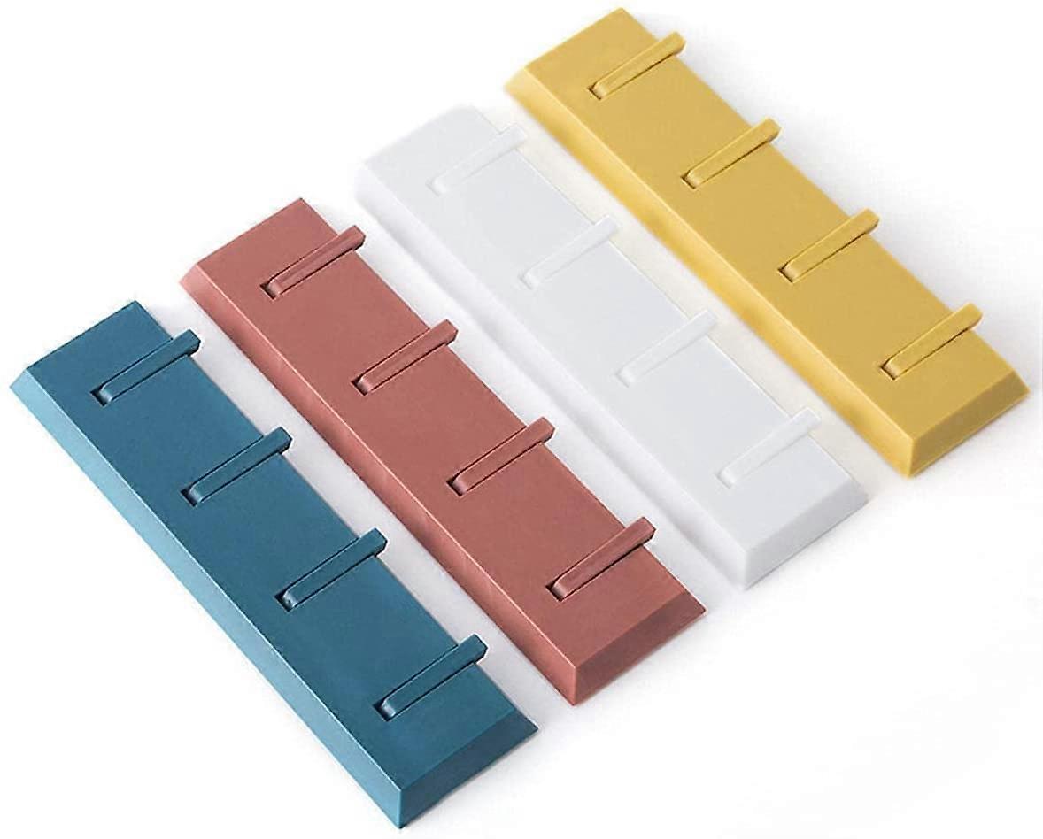 4 PCS Creative Hidden Row Hooks, Folding Hook Hangers Wall Hooks Behind Door Coat Rack