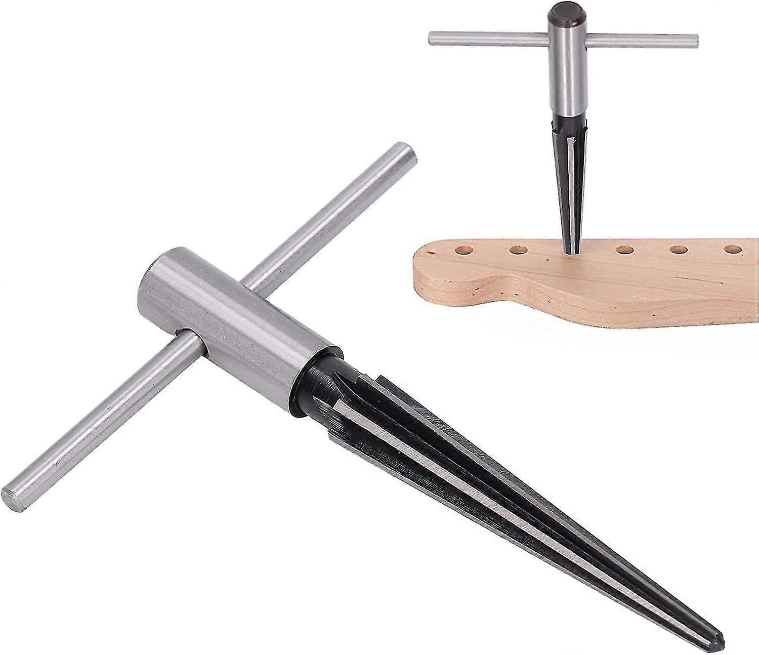 Tapered Reamer, Hand Reamers, T Handle Taper Reamer Set, Reamer T Shape Handle Fine Workmanship High Hardness High Speed Steel Tapered Reamer(round Sh