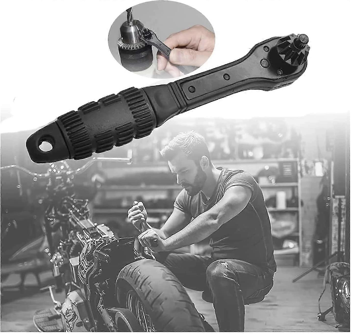 2 In 1 Drill Chuck Ratchet Spanner, 2 In 1 Drill Chuck Wrench Electric Drill Clamping Tool, Multi Universal Power And Hammer Drill
