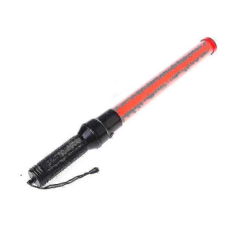 Plastic Traffic Control Led Flashlight Torch With 3-modes Strobe Setting1pcs,red)