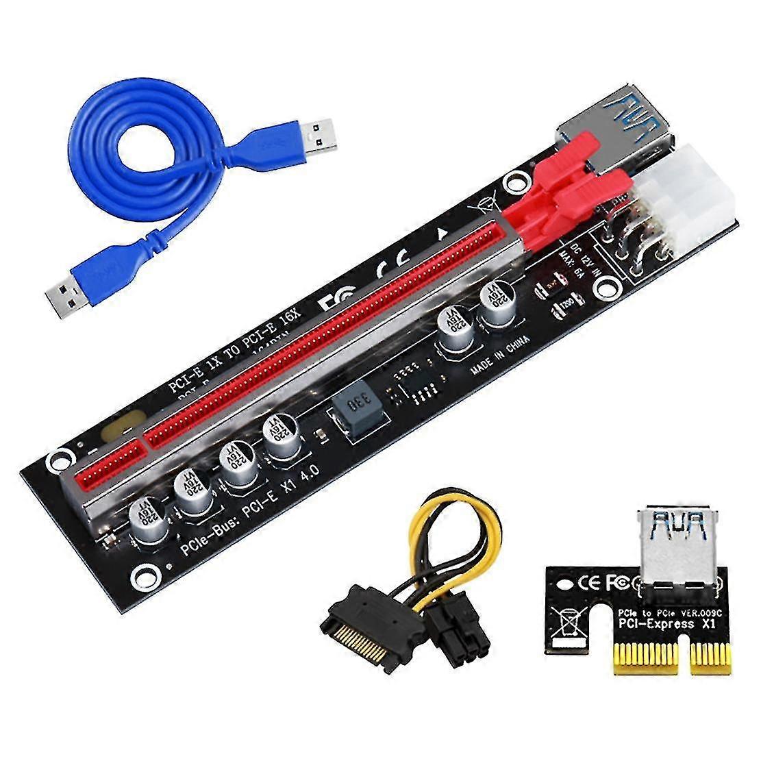 1 Pcs Pci-e Riser Card Pci-e X1 To X16 Usb3.0 6pin Gpu Extension Cord Adapter Card For B250b B250c B