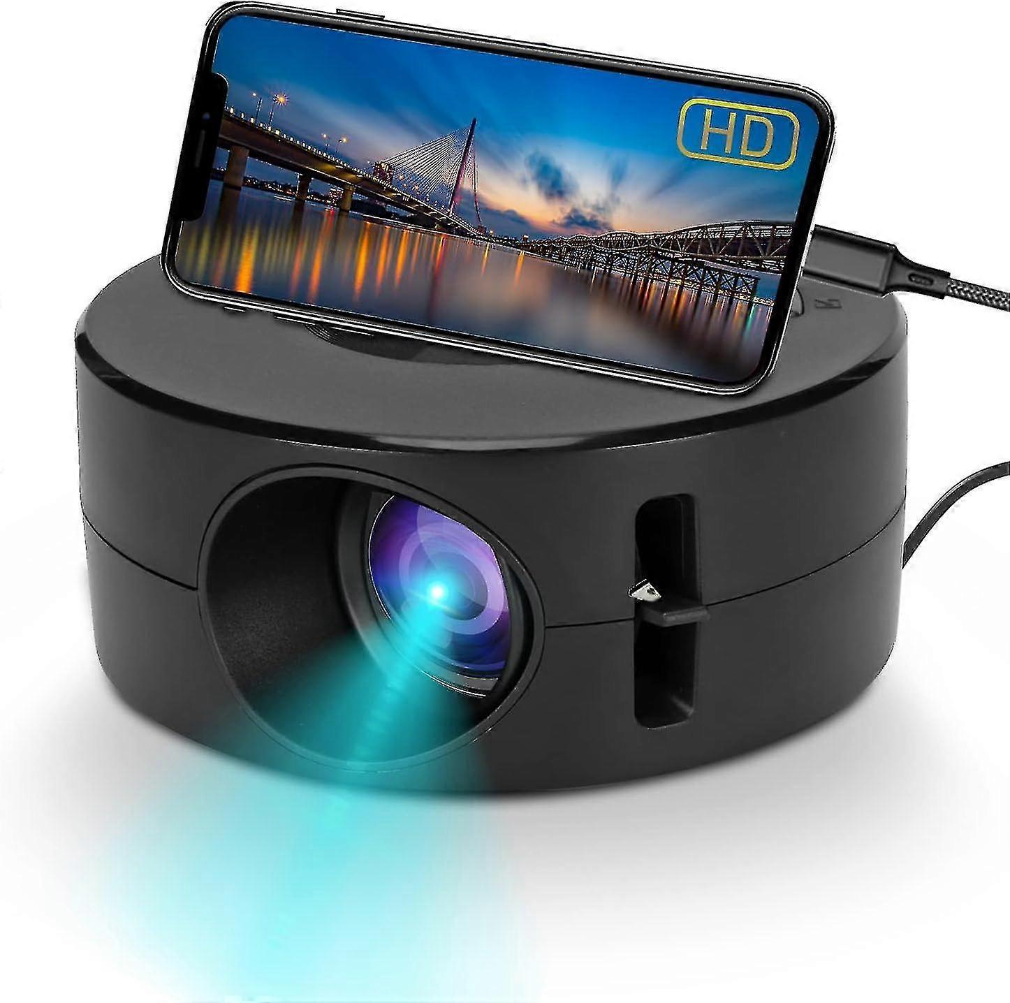Mini Led Projector, Portable Movie Projector For Kids Gift, Smart Projector With Same Screen For Smartphone Tablet, Hd Pocket Projector With Usb And R