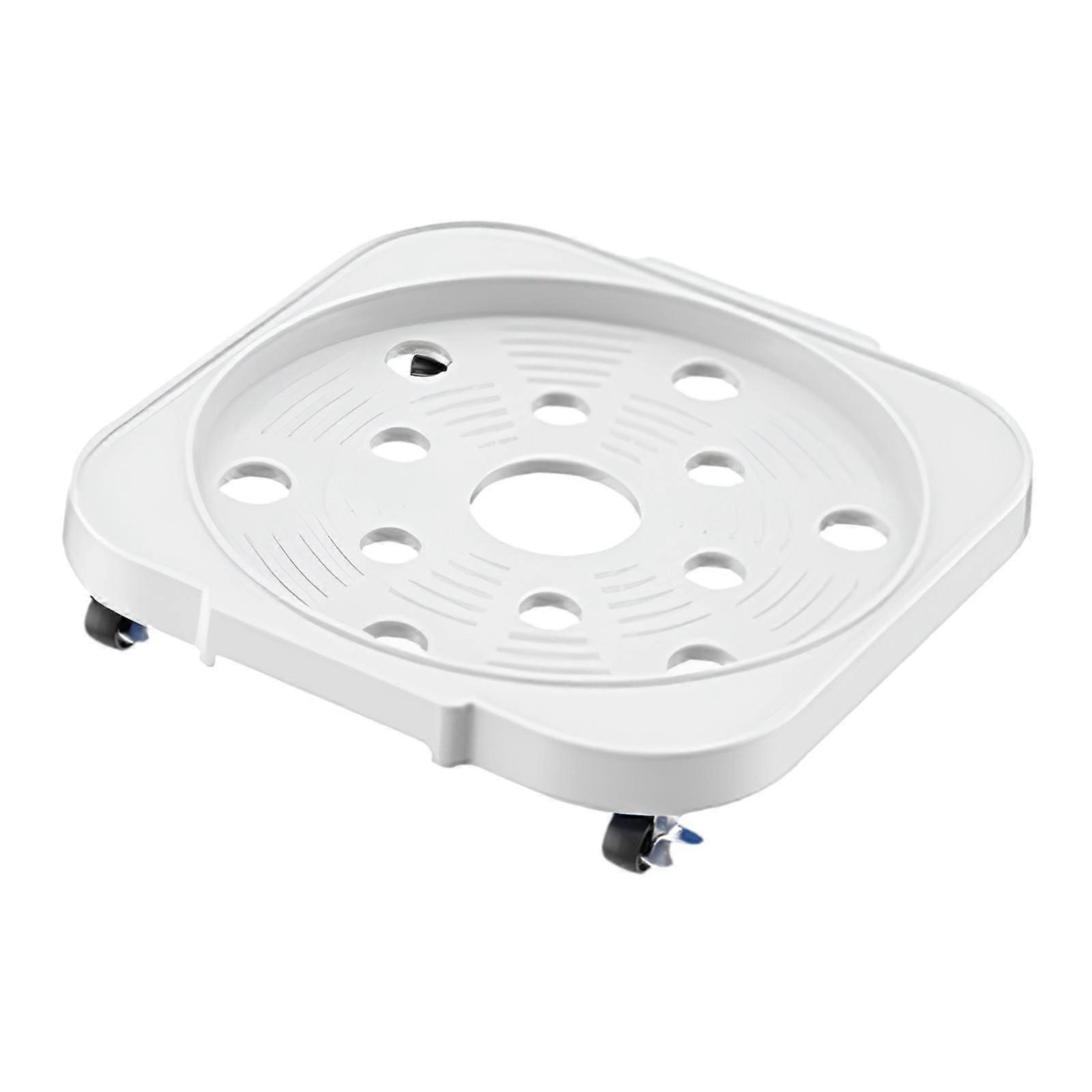 Movable Propane Cylinder Base Stabilizing Base with Wheels for Potted Plants White