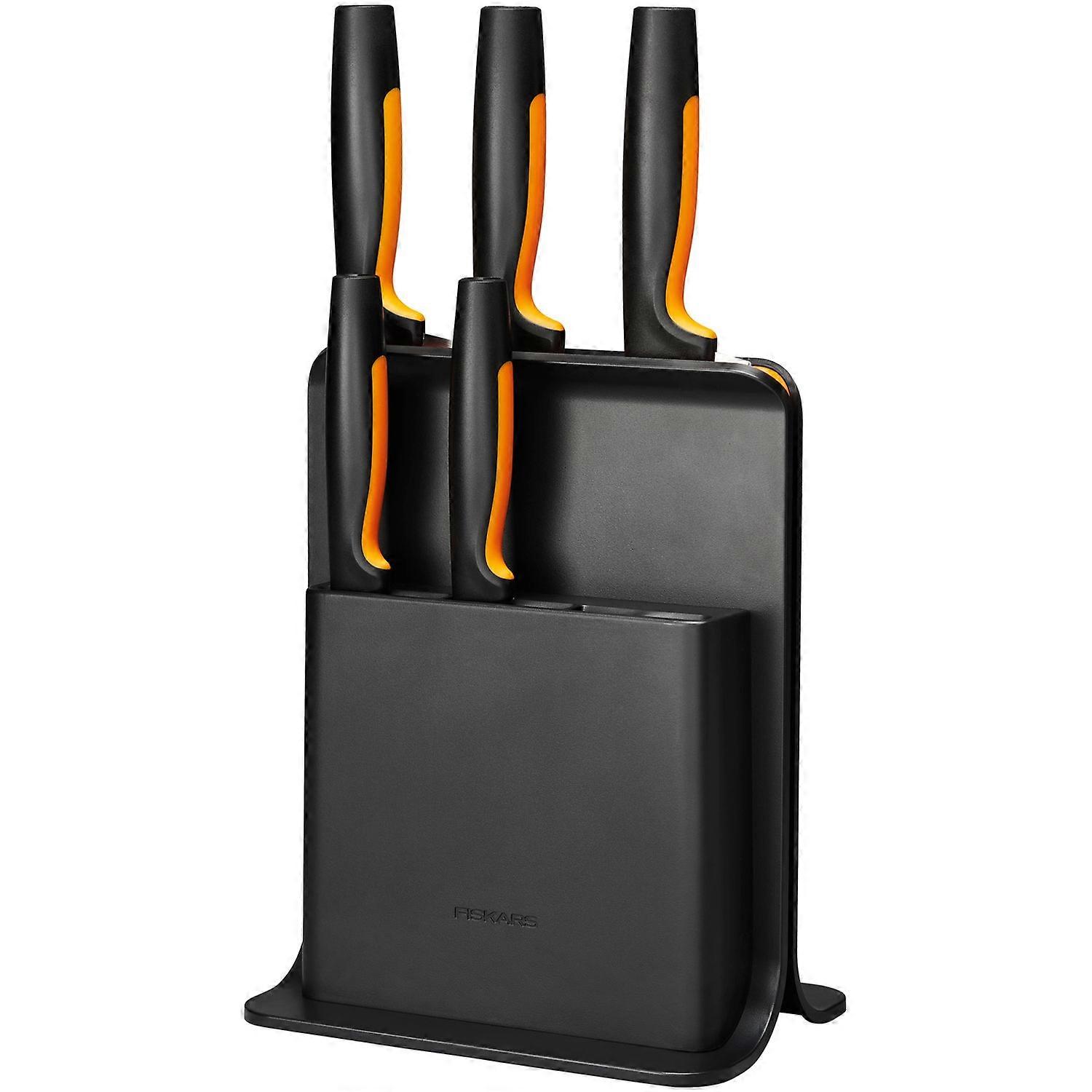 Plastic knife block with 5 knives FF