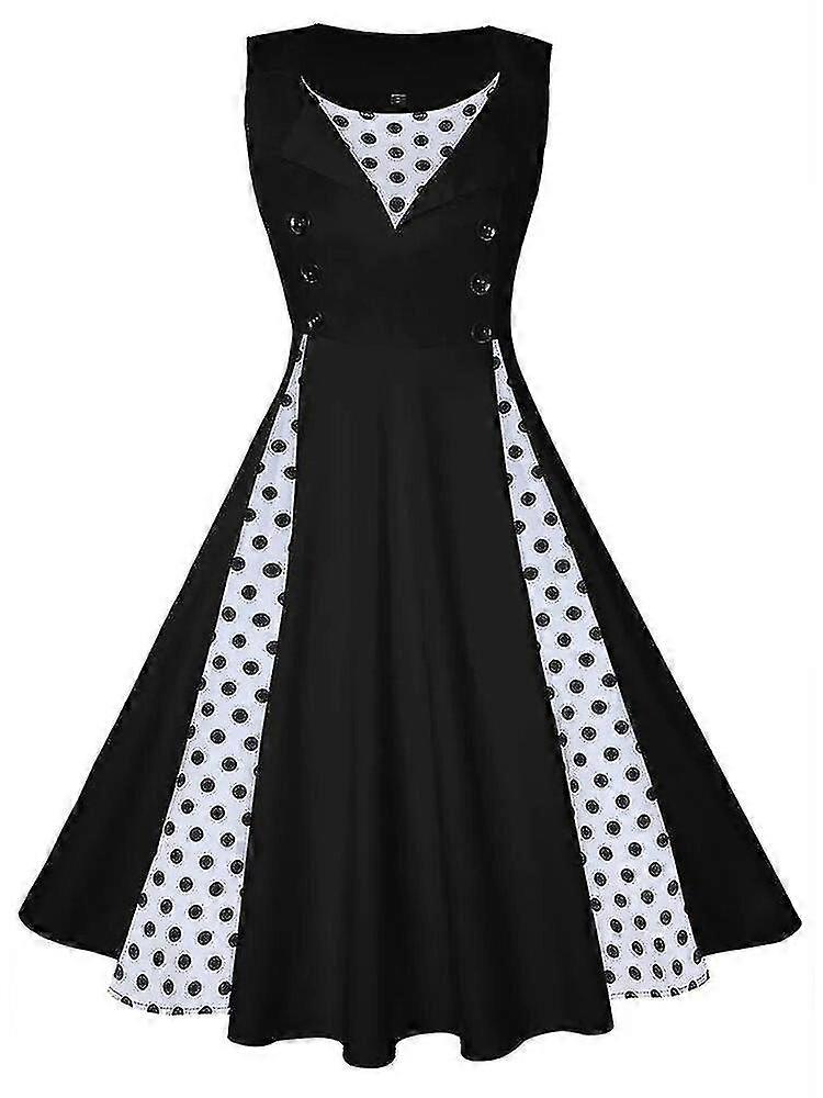 S-5xl Women Robe Retro Vintage Dress 50s 60s Rockabilly Dot Swing Pin Up  Summer Party Dresses Elegant Tunic Vestidos Casual