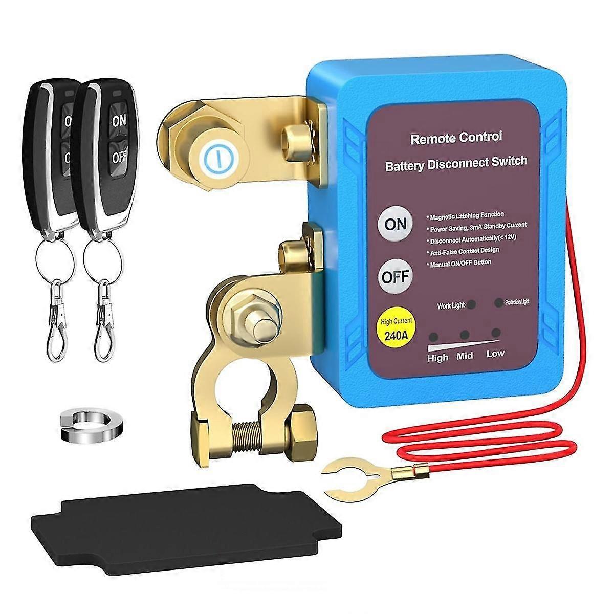 12v 240a מתג ניתוק סוללה מרחוק, מתג כיבוי אוטומטי מתג שלט רחוק סירה משאית רכב