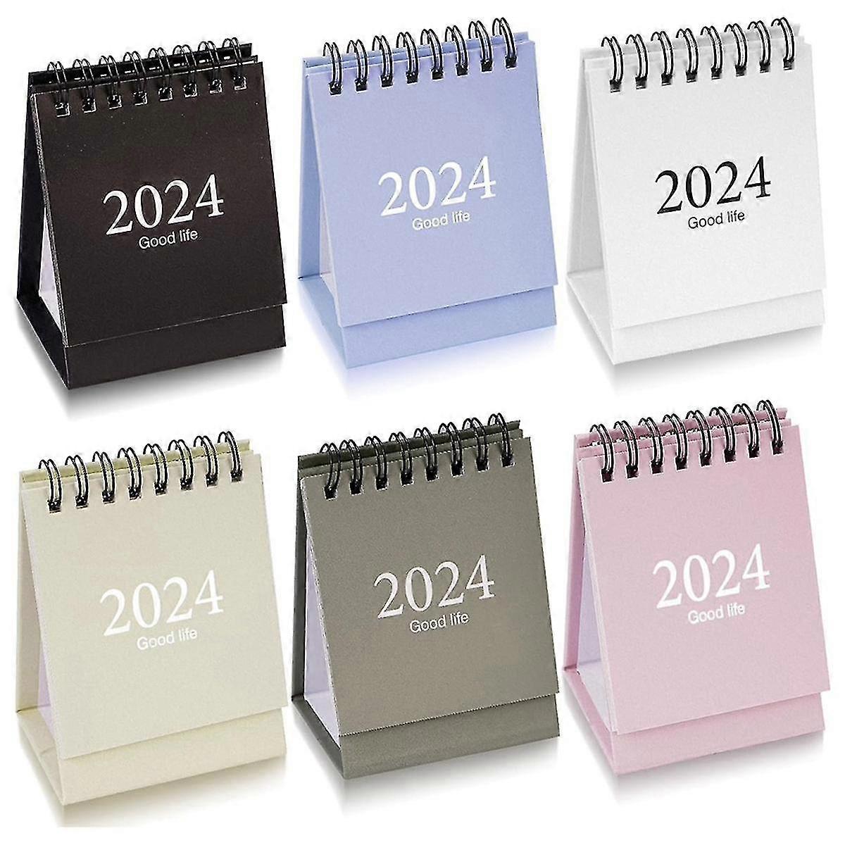 6 Pcs Mini Desk Calendar 2024, Mini Desk Calendar 2023-2024 - Runs From Oct 2023 Until Dec 2024, Small Desktop Calendar