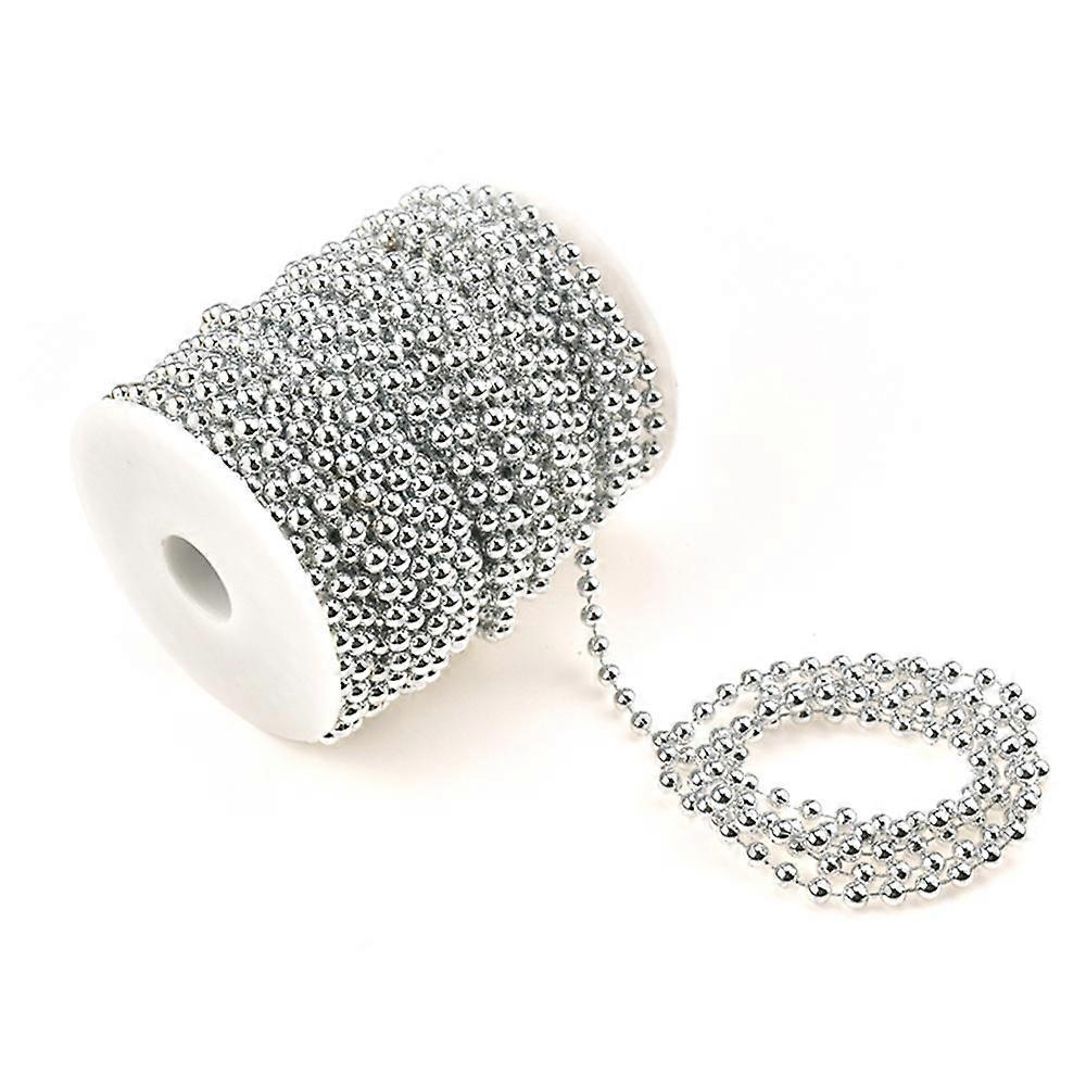 Craft String parels, Faux parel Garland Spool Roll Strand bruiloft partij decoratie (Kerstmis) wit