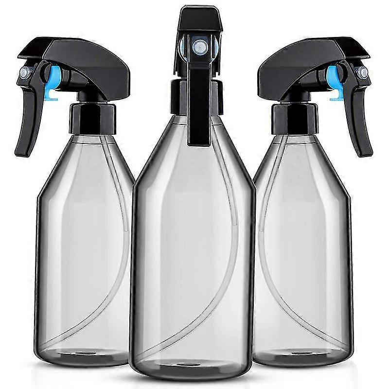Plastic Spray Bottles For Cleaning Solutions,10oz Reusable Empty Container With Durable Black Trigg