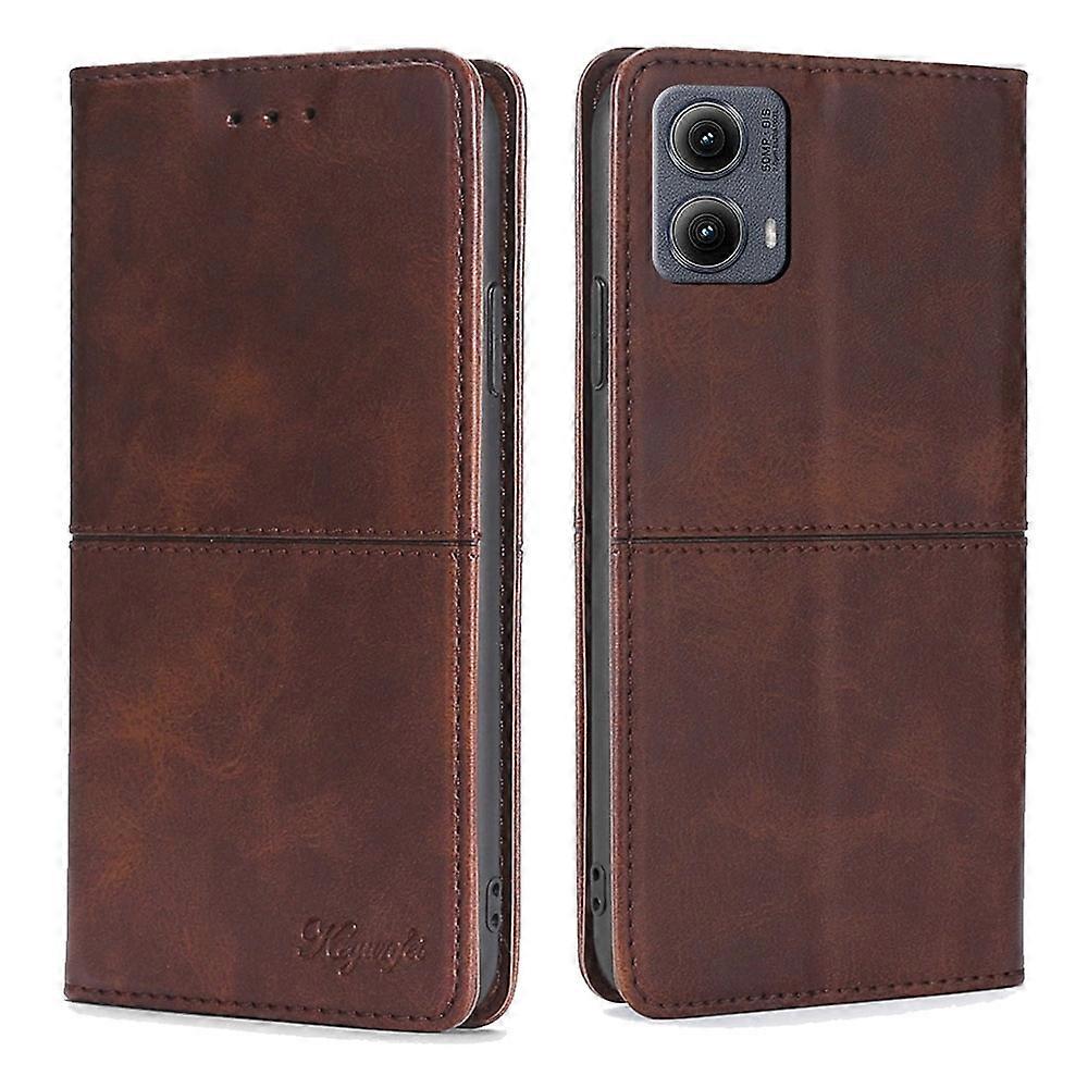 Cow Texture Leather Case For Motorola Edge 5G 2024