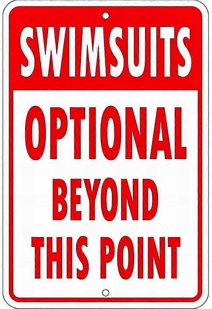Sinal de Segurança 8x12 polegadas OU 12x16 polegadas Sinal de perigo Fatos de banho opcionais Além deste ponto Wall Art Warnin
