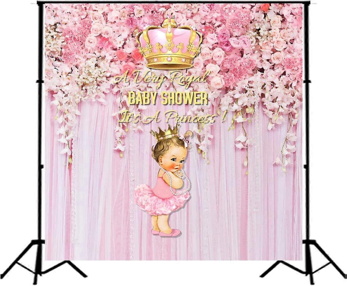 Backdrop Royal Theme Baby Shower Girl Background Photography