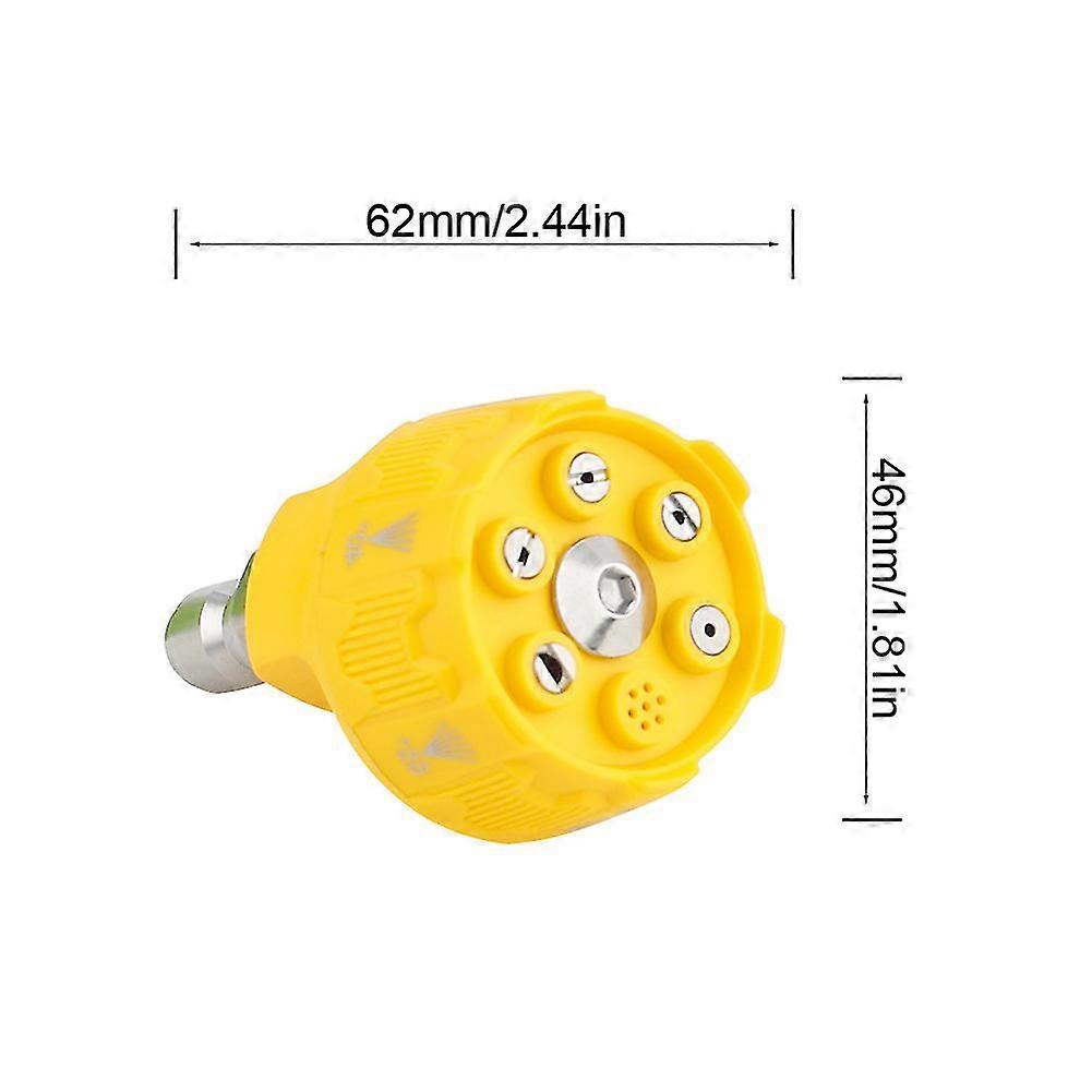 6 In 1 Pressure Washer Nozzle With 1/4 Quick Connector Easy Install Adjustable
