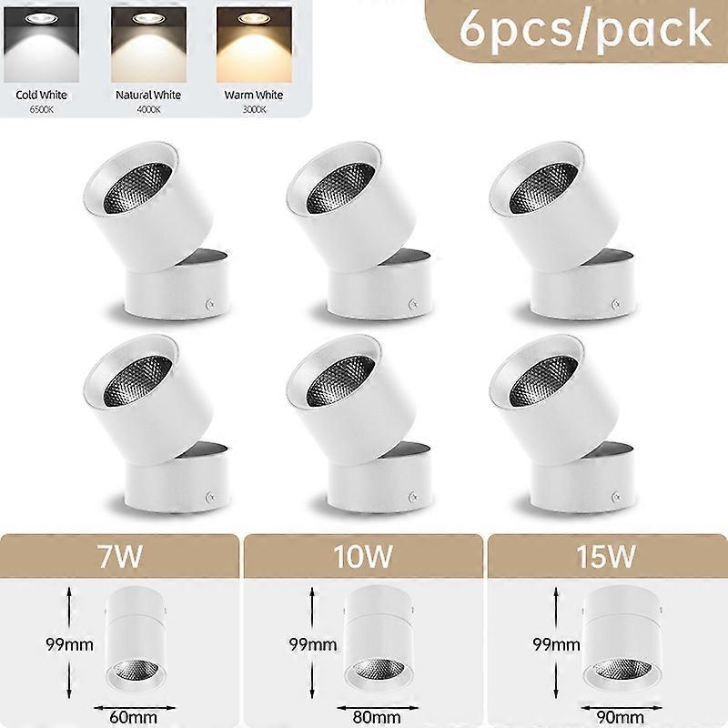 Spot Led Downlight Katlanabilir Tavan Pimi Işık Spot Led Lamba 7W 10W 15W Aşağı Işık Mutfak Ev Dekorasyonu için Sıva Üstü