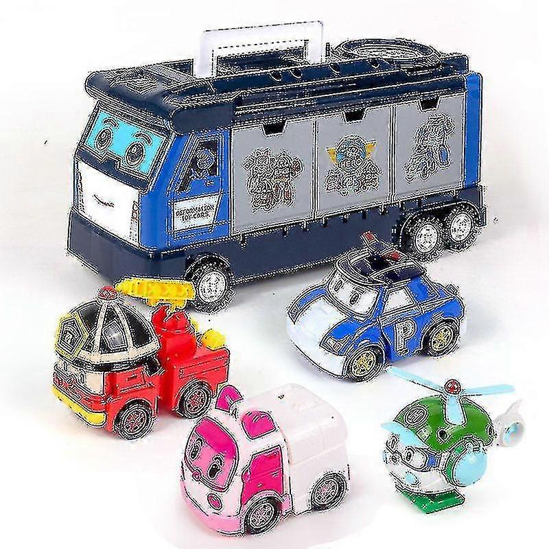 6stks/set 2023 Corée Speelgoed Polis Robocars Transformatie Robot Poli Roy Amber Anime Métal Action Figure Dessin Animé Jouet Voiture Enfant Haute Qualité