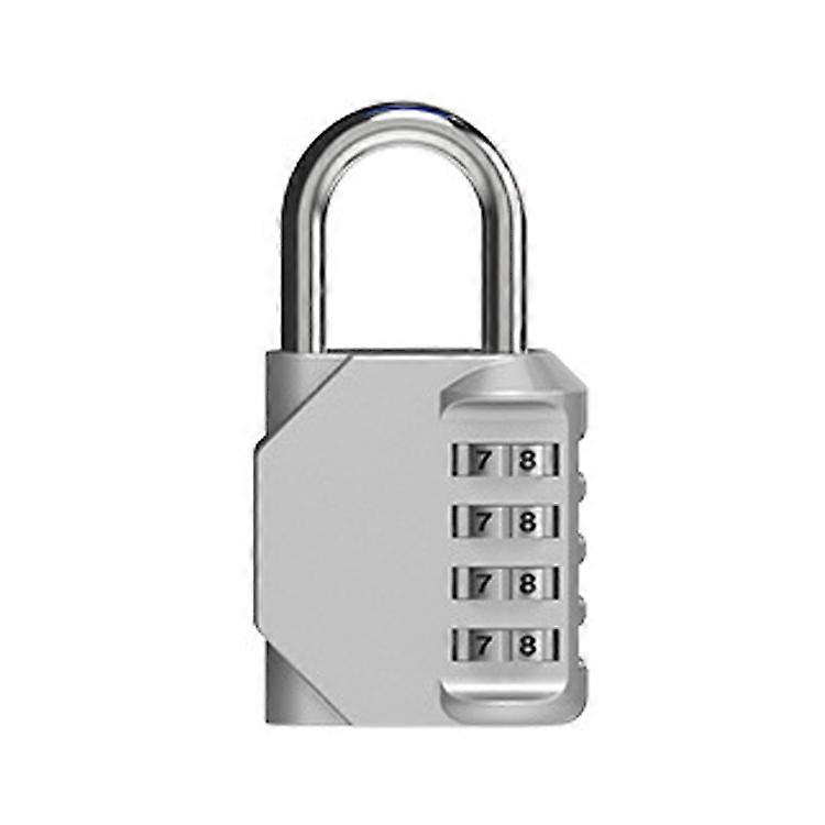 Indoor Locker 4 Digits Rugged Weatherproof Padlock (Silver) 1 Piece